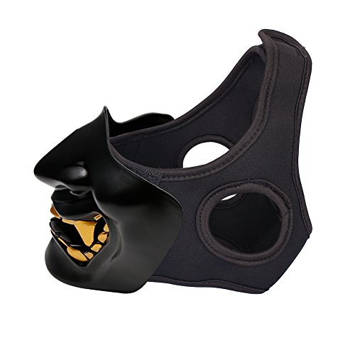 Outry Half Face Mask - Lower Face Protective Tactical Mask For Airsoft/Paintball/Bb Gun/Cs Game/Hunting/Shooting, Ideal Mask For Halloween, Cosplay, Costume Party And Movie Prop (Black) #TOP3