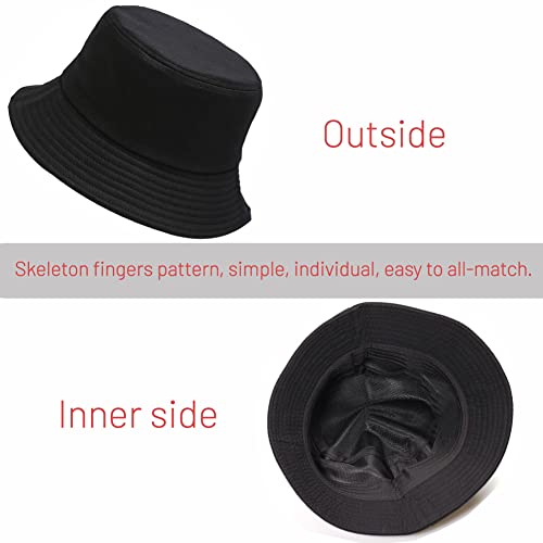 Image of Cotton Bucket Hat for Women Men Summer Travel Sun Beach Bucket Cap, Unisex Outdoor Fisherman Hat