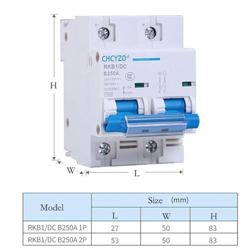 Disyuntor de CC 80A 1P interruptor para paneles solares caravanas y sistemas de 24V 48V 5
