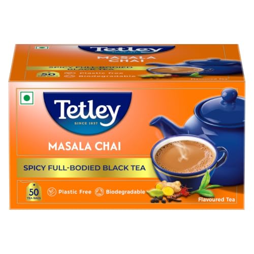 Image of Tetley | Masala Chai Flavoured with Natural Flavour | Black Tea | 50 Tea Bags