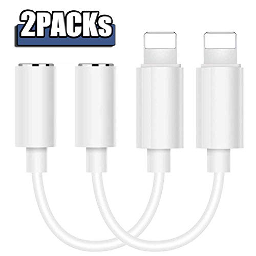 (2Pack) for iPhone Headphone Adapter to 3.5 mm Connector Jack Converter for iPhone
