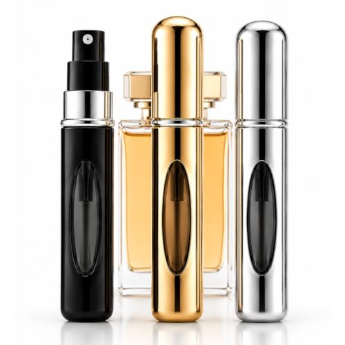 3 PCS 5ML Atomizador Perfume Recargable, Mini botella rociadora portátil, Pulverizador colonia recargable, perfume miniatura sin fugas, frasco. Ideal para salir de noche, viajar, fiestas, citas.