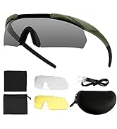 Feyachi Schießbrille mit 3 Austauschbaren Gläsern, Schutzbrille ?Schlagfester Augenschutz, Verste...