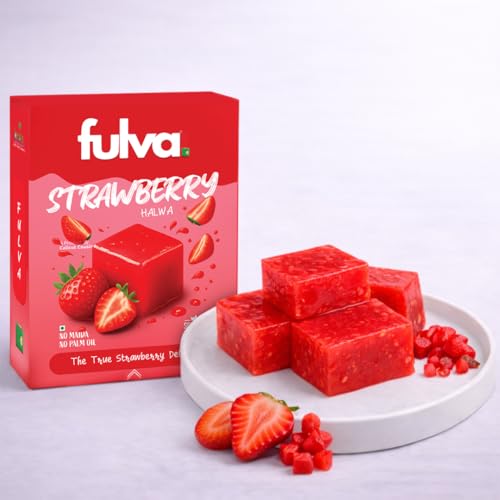Image of Fulva Strawberry Halwa 200g, Authentic Kozhikoden Halwas, Traditional Kerala Sweet, Soft Chewy Soft Sweet Indian Dessert, Kerala Halwa, Gourmet Festival & Gifting Packed Mithai