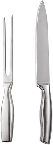 Kilajojo - Juego de cuchillos y tenedores de acero inoxidable para carne, fruta, pavo