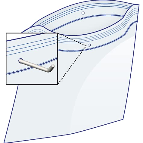 Gpi Poly RB0212.2HH-1H Gpi 100 Pack, 2 Inch X 12 Inch Extra Long, Clear Plastic Reclosable Zip Bags - 2 Mil Thick, Hang Hole For Display Durable, Resealable Poly Baggies With Zip Top Lock For Shipping Incense thumb #1