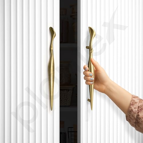 Image of Plantex Cabinet Handle /Kitchen Cabinet Door Handle /Wardrobe /160 mm Cupboard Handle /Door Pull-Push Handle for Home /Office - Pack of 2 (Brass Antique)