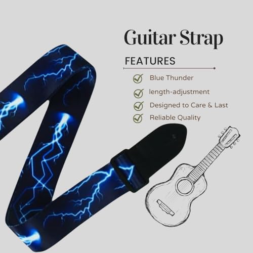 Image of DEVICE OF URBAN INFOTECH Guitar Strap Belt for Acoustic & Electric Guitar Adjustable Buckle Guitar Strap Modern Design Guitar Belt For Acoustic /Bass /Electric Guitars