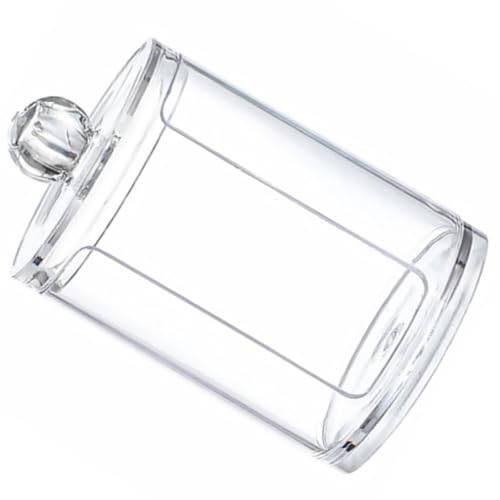 Beavorty Porta Discos de Algodón Ranura y Caja de Almacenamiento de Plástico Transparente, Diseño Compacto para Uso Diario y Organización en Espacios Reducidos
