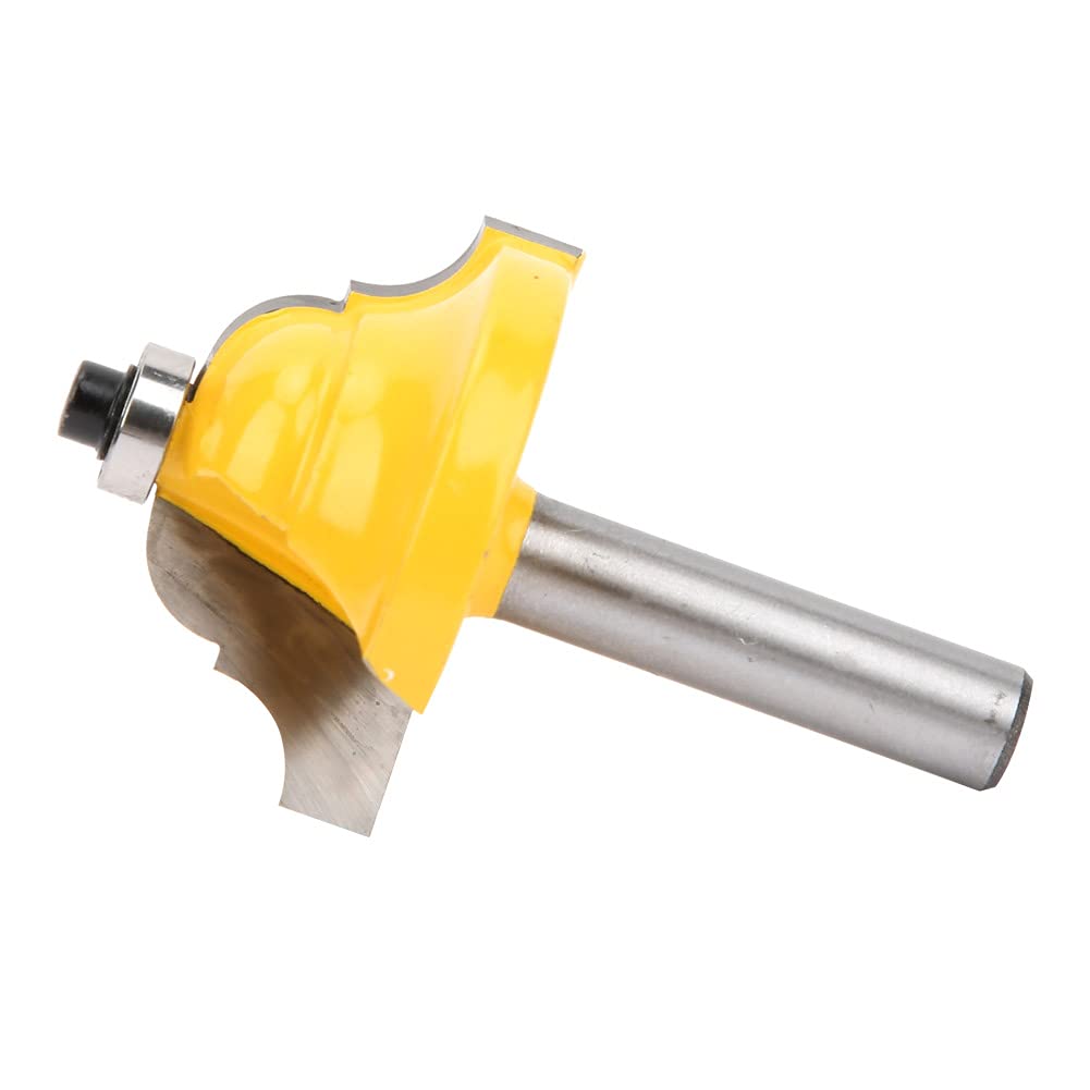 Double Roman Ogee Router Bit, bit de enrutador de carburo, broca de enrutador de molinería anti sobrino, broca de enrutador de doble romano para la línea de madera, línea (8*38.1 mm)