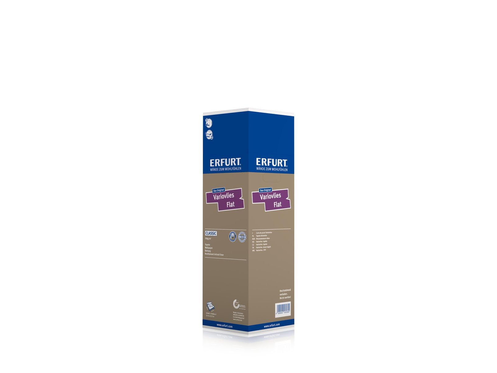 Erfurt Variovlies FLAT Classic 150g Zellulose-Glattvlies 25X0.75 Tapete 4 Rollen 1003705
