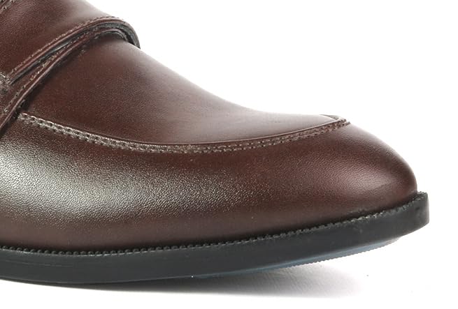 Image of BRATVA 1008 Men's Loafers & Moccasins Shoes with Synthetic Leather Upper & Leather Lining in Colour Black /Brown /TAN for Men