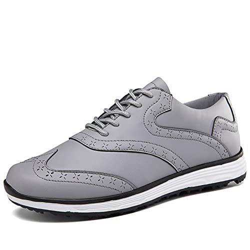 Youngtie Golfschuhe Herren Atmungsaktive den Außenbereich wasserdichte rutschfeste Gummisohle Ganzjährige Sportschuhe Grau EU 39 Youngtie Golfschuhe Herren Atmungsaktive den Außenbereich wasserdichte rutschfeste Gummisohle Ganzjährige Sportschuhe Grau EU 39