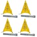 Produktbild Easy Absorb Warnschild Rutschgefahr "Achtung!", Pop Up Aufsteller, mehrsprachig, gelb, 53,5 cm, 4er Pack, P-10006-SET 4