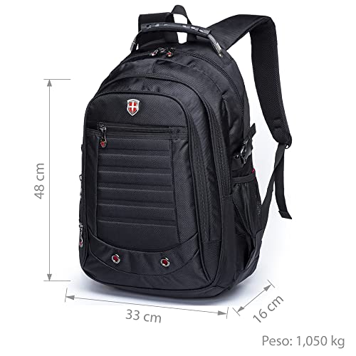 Mochila Executiva Swissport Masculina Trabalho Alça Reforçada Impermeável