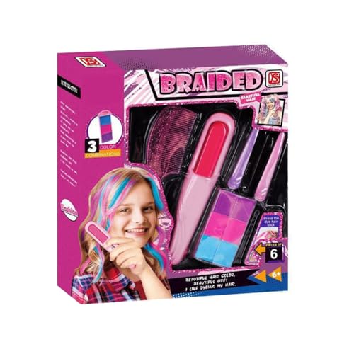 Nzkeuf Piastra Colora Capelli Bambina, Set Da Gioco per Tinture Per Capelli, Gioco Creativo Bambina 4+ Anni, per Ragazze, Compleanni, Natale, Feste per Bambini
