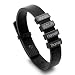 TMT personalisiertes Armband mit Namen (1-6) | schwarz braun Lederarmband Herren mit Gravur | Perfektes Geschenk f&uuml;r Papa Opa, Vatertagsgeschenk personalisiert und Papa Geschenk Geburtstag