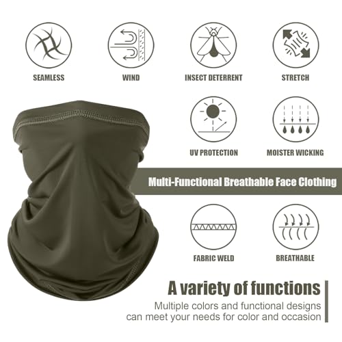 Image of Geyoga Summer UV Protection Cooling Neck Gaiter | Sunscreen Breathable Face Scarf Bandana Mask Neck Gaiter for Outdoor Fishing Hiking Camping