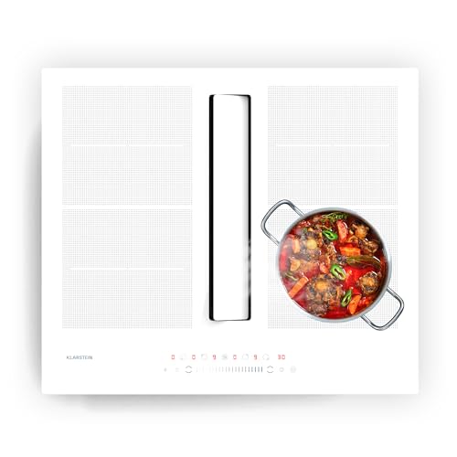 Klarstein Chef-Fusion Placa de Inducción con Extractor Integrado - 7200W, Boost 8400W, 590 m³/h,...