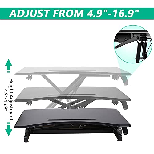 Standing Desk Converter, Stand Up Desk Riser, Sit Stand Desk Adjustable Height Lift Desks Computer Workstation For Home Office 30 Inch #TOP6