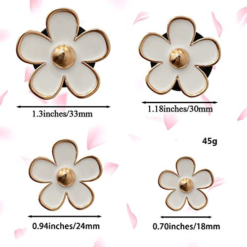 Image of 4 Pieces Daisy Flower Air Vent Clip Car Charm Colorful Car Interior Accessories for Girls Women（Yellow）