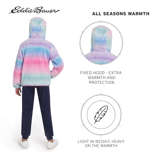 Image of Eddie Bauer Girls' Quest Plush High Pile Faux Sherpa Hooded Jacket