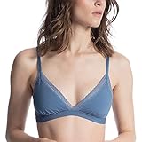CALIDA Damen Bügel Bügel-BH Joy 3034, Einfarbig, Gr. 85B, Blau (Blue Cotton 370)