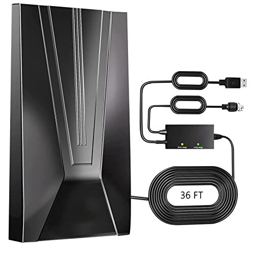 Tv Antenna, 580+ Miles Range Tv Antenna, 36Ft Coax Cable, Support 4K 8K 1080P, Digital Tv Antenna For Smart Tv And Old Tvs, Amplified Hd Antenna For Tv Indoor Outdoor With Amplifier And Signal Booster #TOP2