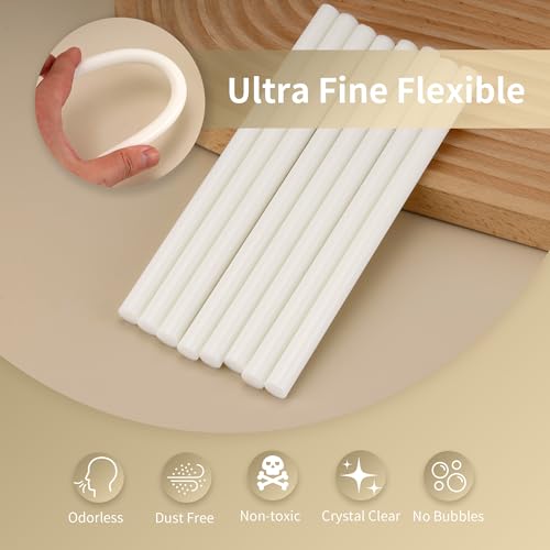 image for MATUFF White Hot Glue Sticks Full Size 0.43” Dia x 8” Long, 20 pcs