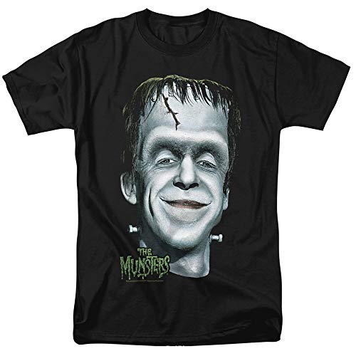 Trevco The Munsters Herman's Head Unisex Adult T-Shirt, Black, 2X-Large