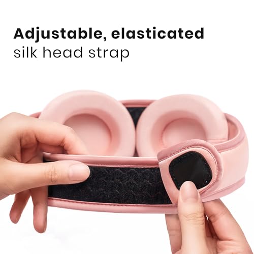 Image of Manta Silk Mask - 100% Blackout Silky Sleep Mask, 22 Momme Premium Silk Eye Mask for Deep Sleep, Breathable & Machine Washable (Pink)