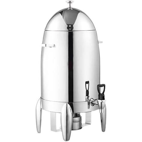5 Gallon Stainless Steel Commercial Coffee Chafer Urn With Chrome Accents - Hot Beverage Dispenser With Lid #TOP1