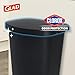 Glad 13 Gallon Trash Can | Plastic Kitchen Waste Bin with Odor Protection of Lid | Hands Free with Step On Foot Pedal and Garbage Bag Rings, Black