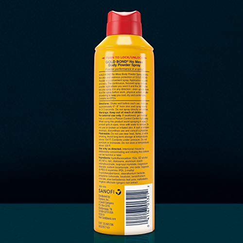 Gold Bond No Mess Body Powder Spray, 7 Oz., Classic Scent #TOP5