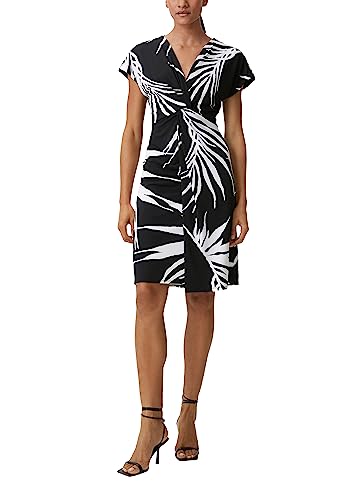 Comma Damen 60.2.61.20.200.2134911 Kleid, 99A9 schwarz, 38