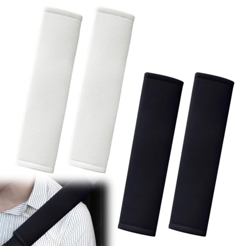 COYUN 4 Piezas Almohadillas para Cinturón de Seguridad de Coche, Protector Cinturón de Seguridad para Niños y Adultos, Funda Cinturón de Seguridad para Proteger Hombros y Cuello