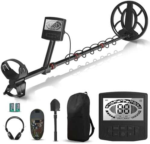 Professional Metal Detector for Adults with Beach Shovel, Headphones, Waterproof Gold Detectors for Treasure Hunt with LCD Display, 5 Mode, Advanced DSP Chip 10