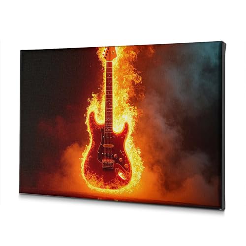 Décoration murale religieuse de Pâques guitare sur toile 40x60cm pour salle de bain