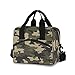 QMIN Umhängetasche, klassisch, Camouflage-Druck, isolierte Lunchbox mit Schultergurt, wiederverwendbare Kühltasche für Damen, Herren, Mädchen, Jungen
