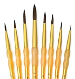 Royal and Langnickel Crafter's Choice Round Camel Hair Brush Set (Pack of 8)
