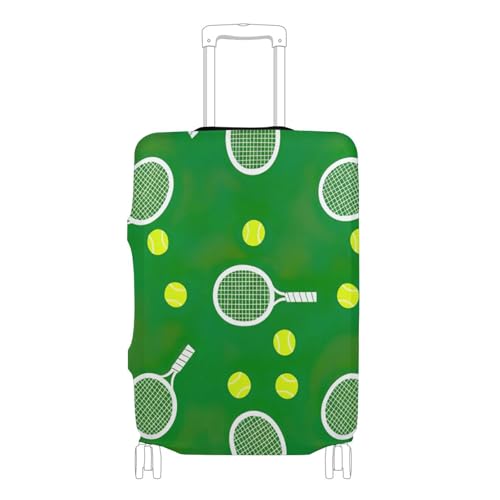 Joisal Luggage Cover for Suitcase Protector Trip Tennis Balls Green Protection Cartoon Vacation Essentials Suitcase Sleeve, M, Fits 22-24 Inch Case