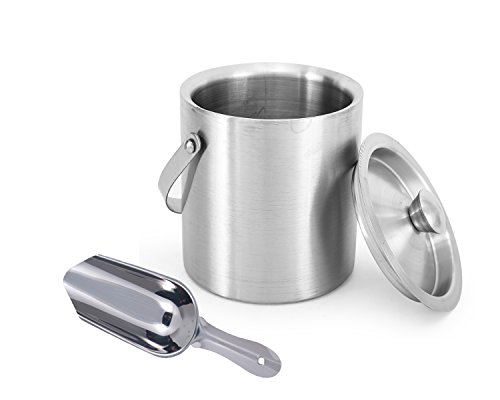 King International Stainless Steel Insulated Double Walled Plain Ice Bucket With Lid & Handle, 1.5L, Ice Picker, Ice Cold For 6 Hours, Bar Tools For Rs. 799 @ 47 %