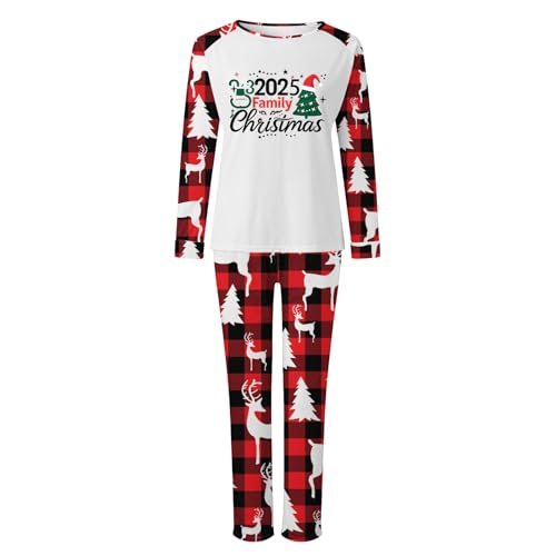 Family Christmas Pajamas Matching Sets, 2 Piece Funny Long Sleeve Xmas Holiday Outfits Themed Clothing3