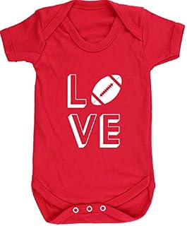 Hippowarehouse Love American Football Baby Vest Bodysuit (Short Sleeve) Boys Girls
