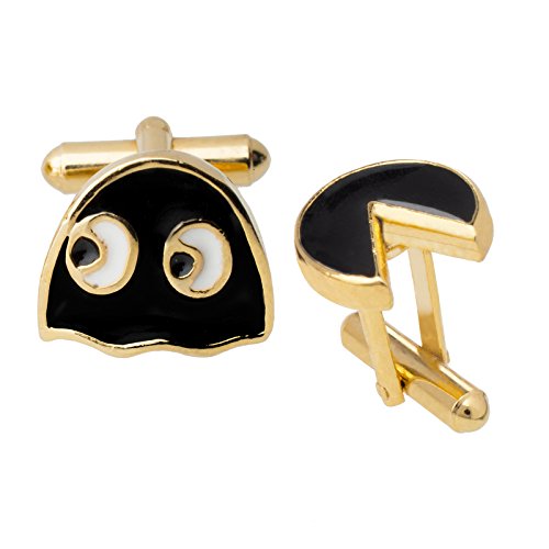 Shining Jewel Gold Plated Pac-man Fancy Cufflinks For Men (SJ_7028)-image-4