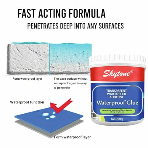 Image of SKYTONE Epoxy Rasin For Waterproofing (Pack Of 1), Transparent Waterproof Glue, Roof Waterproofing, Waterproof Coating, Water Proof Glue, Crack Seal, Wall Solution (Pack Of 2)