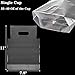 DEAYOU 500 PCS Clear Handle Drink Poly Bags, Plastic Drinking Packaging Bag for Delivery, 7.8