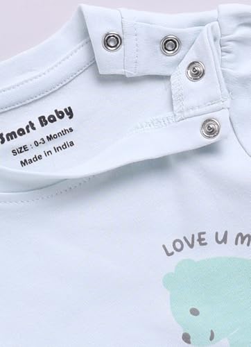Image of Smart Baby 100% Cotton Interlock Fabric T-Shirt and Shorts Set for Baby Girls - Soft, Lightweight, Comfortable (Pack of 1)
