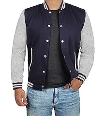 Navy Blue & Grey Varsity Jacket
