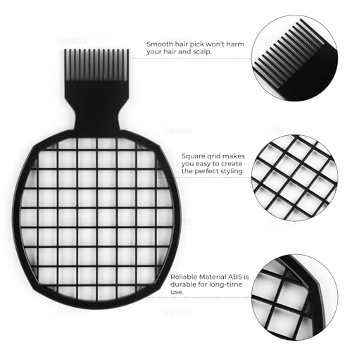 Peine rizo negro de plástico para cabello rizado miniatura 2